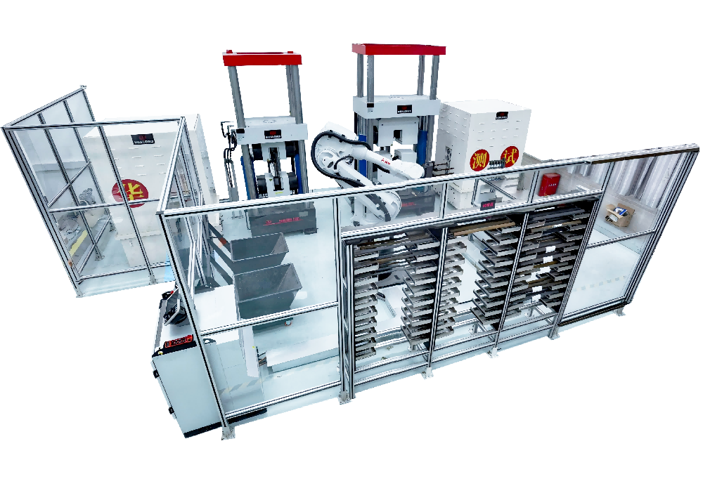 机器人全自动液压拉伸试验机（中厚板-螺纹钢-一拖二）-WAW-G系列